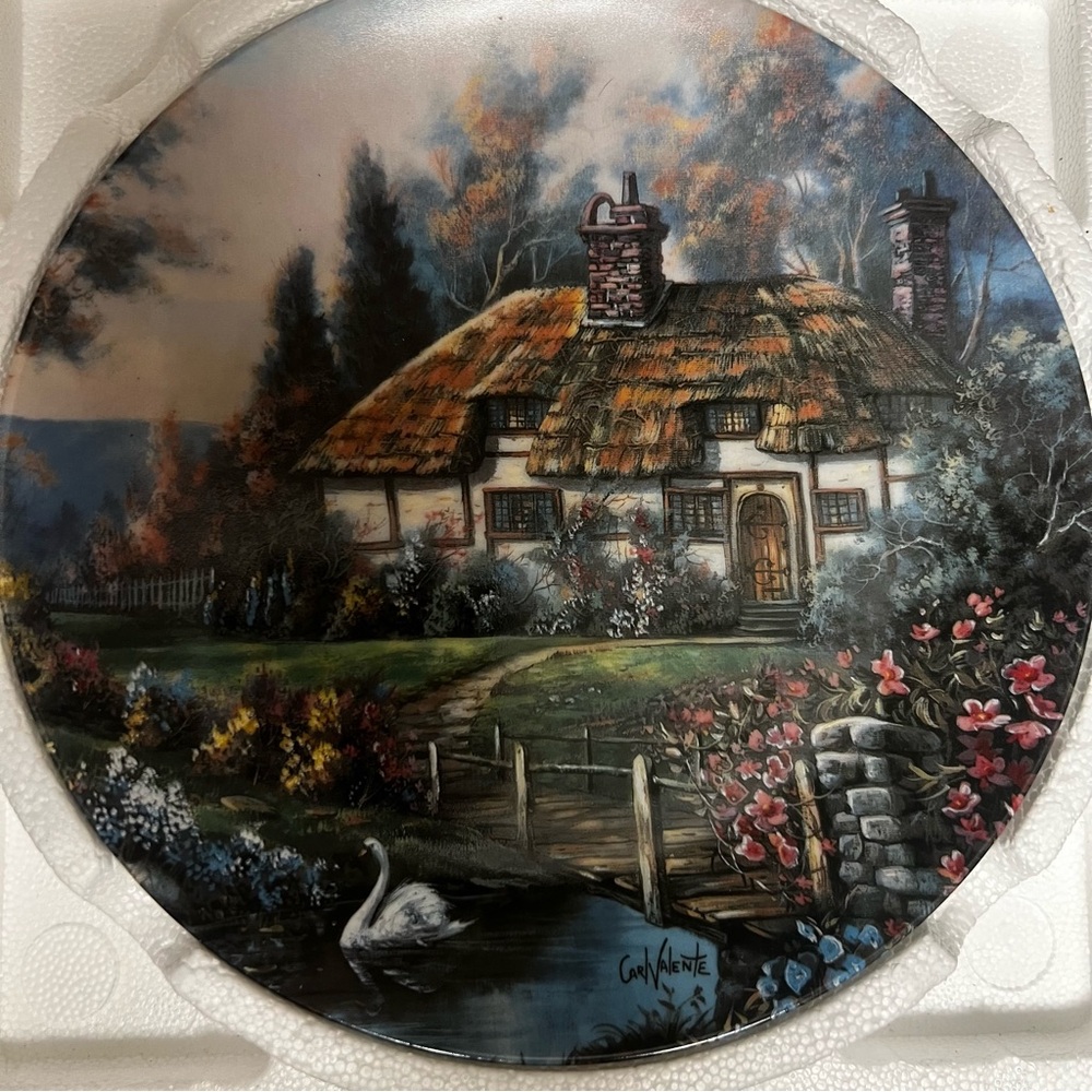 W.S. George 1992 Garden Paths of Oxfordshire Plate Carl Valente w/ COA